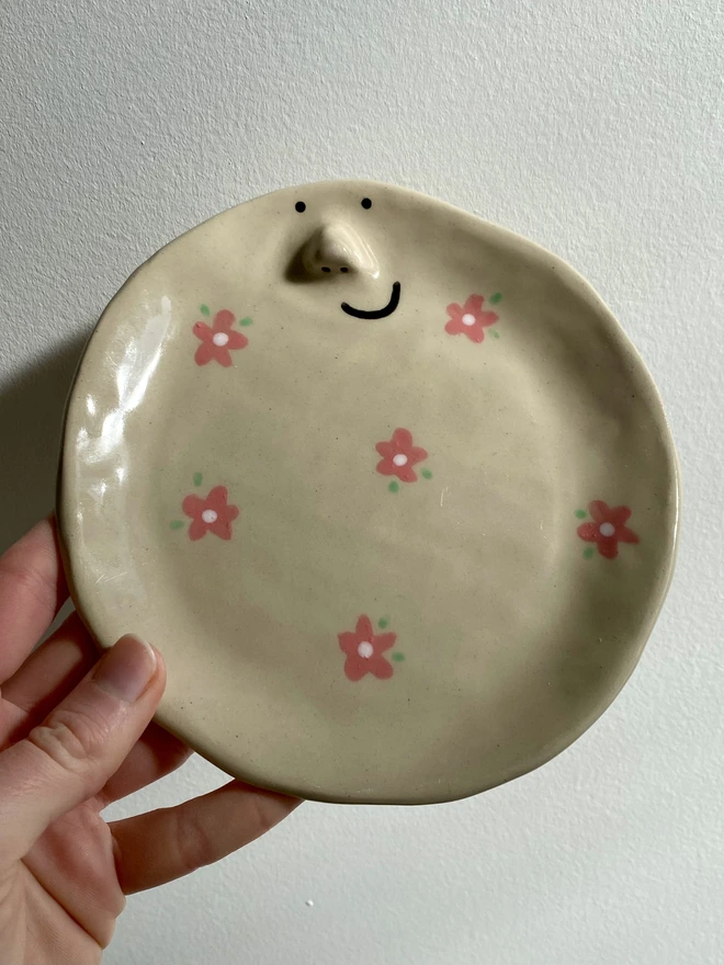 pink buttercup side plate