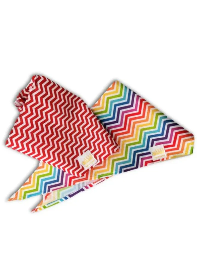 Zig Zag Cotton Dog Bandana 