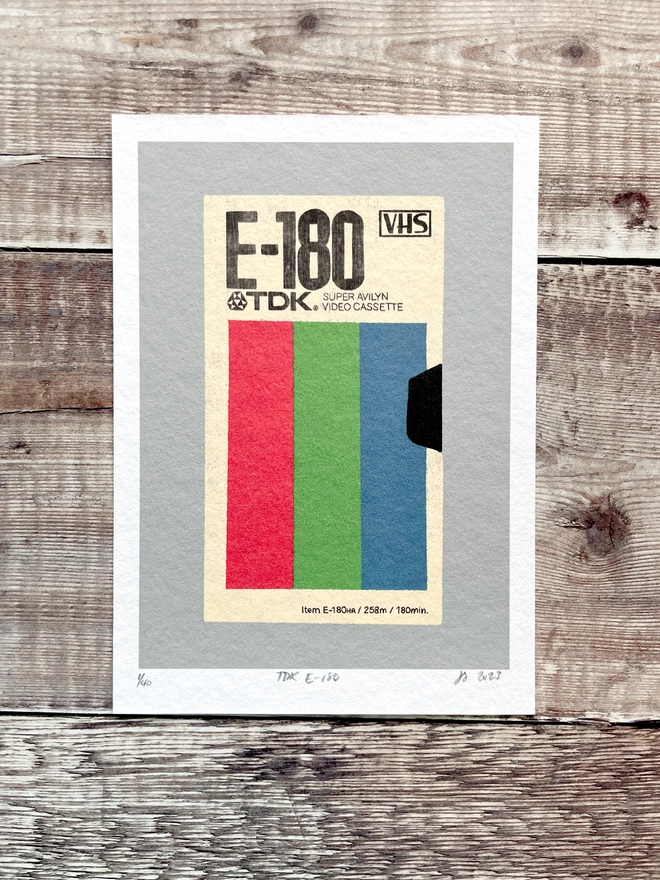 TDK VHS print design