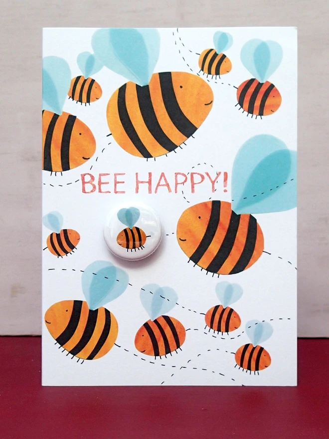 bumble bee pin badge
