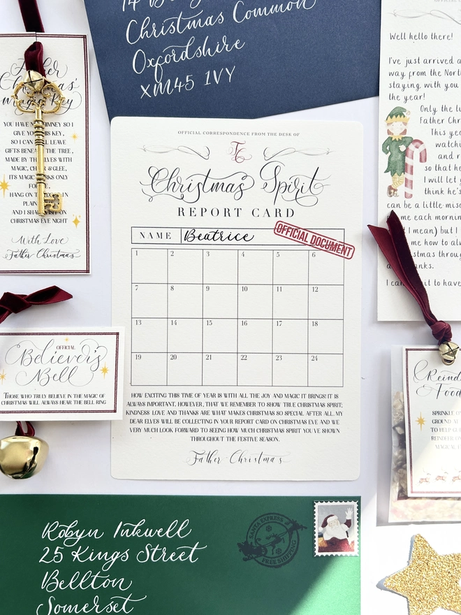 Christmas Spirit Report Card / Reward Chart