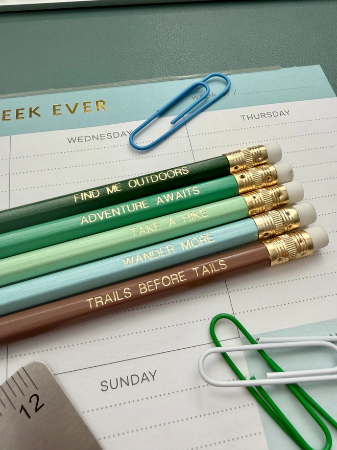 Adventure Awaits Set of 5 HB Pencils