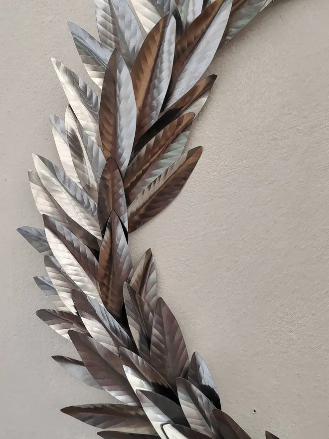 Silver Laurel Leaves Wreath