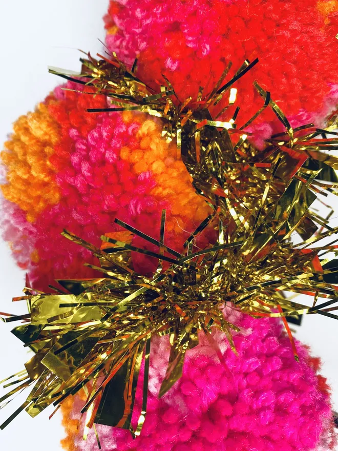 Pom Pom headband tinsel headband pink headband Pom Pom festival headband party headband gold tinsel headband LGBTQ headband lgbtq festival pride