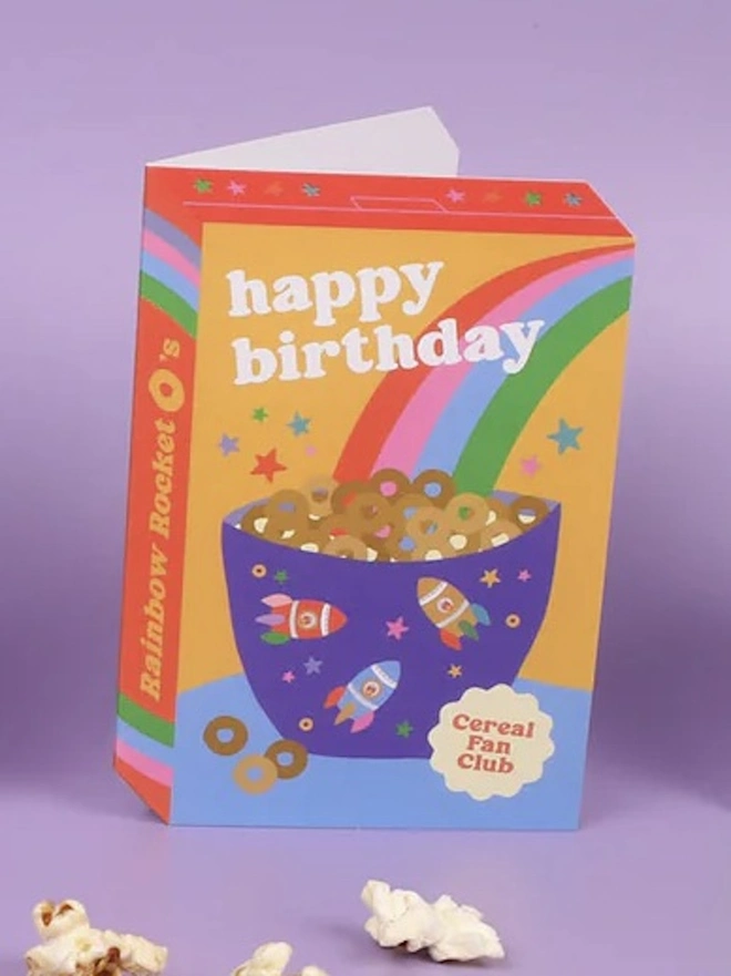 'Happy Birthday Cereal Fan' Card