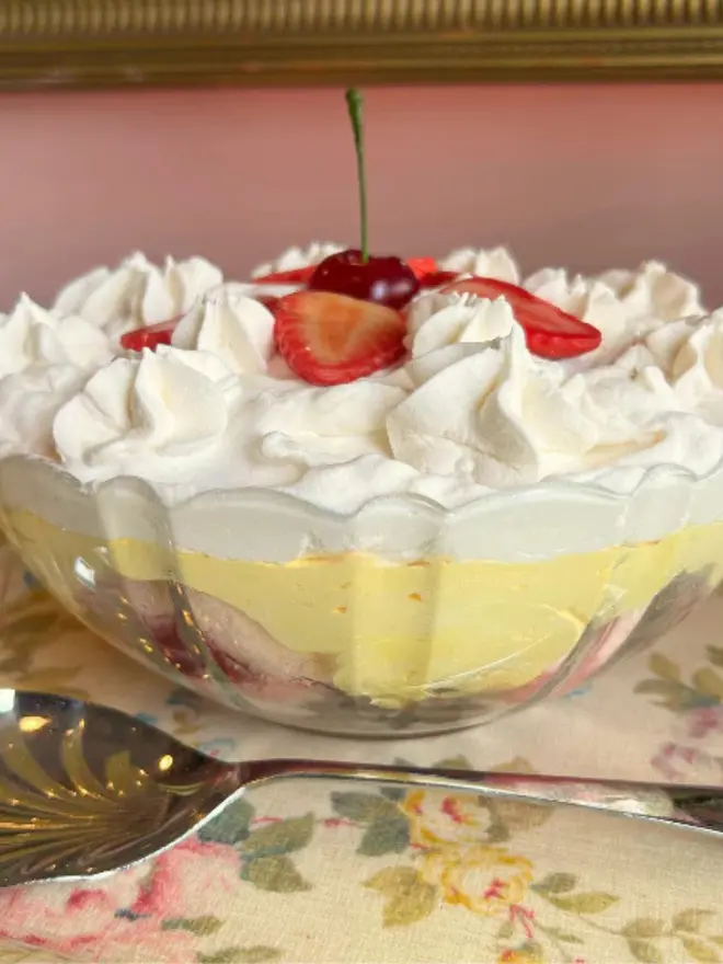 Fake Strawberry Trifle Replica Heritage Dessert