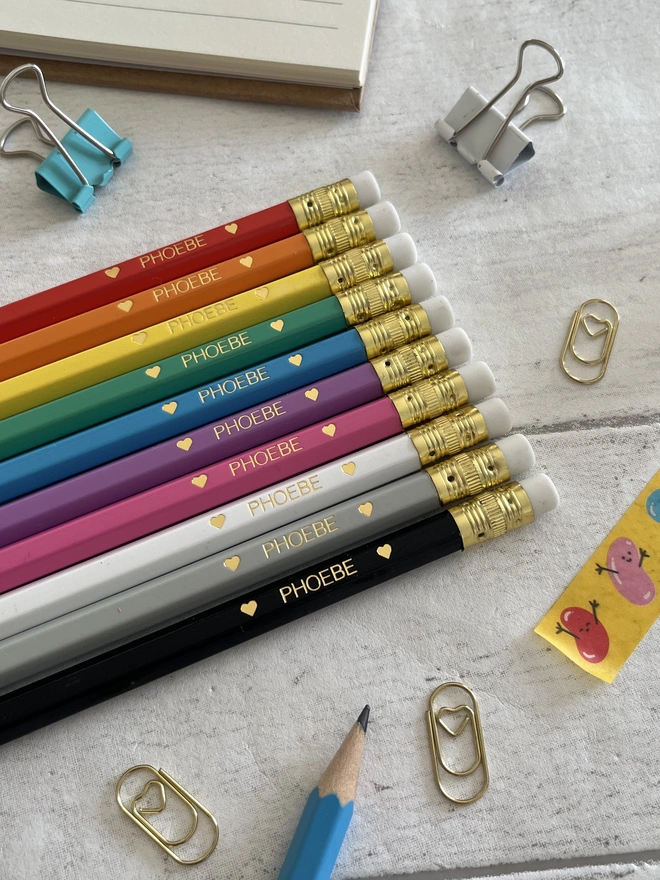 Personalised Writing Pencils (Set of 10)