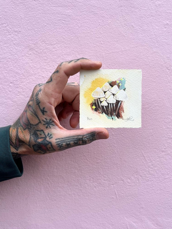 Fairy Caps Miniature Screenprint