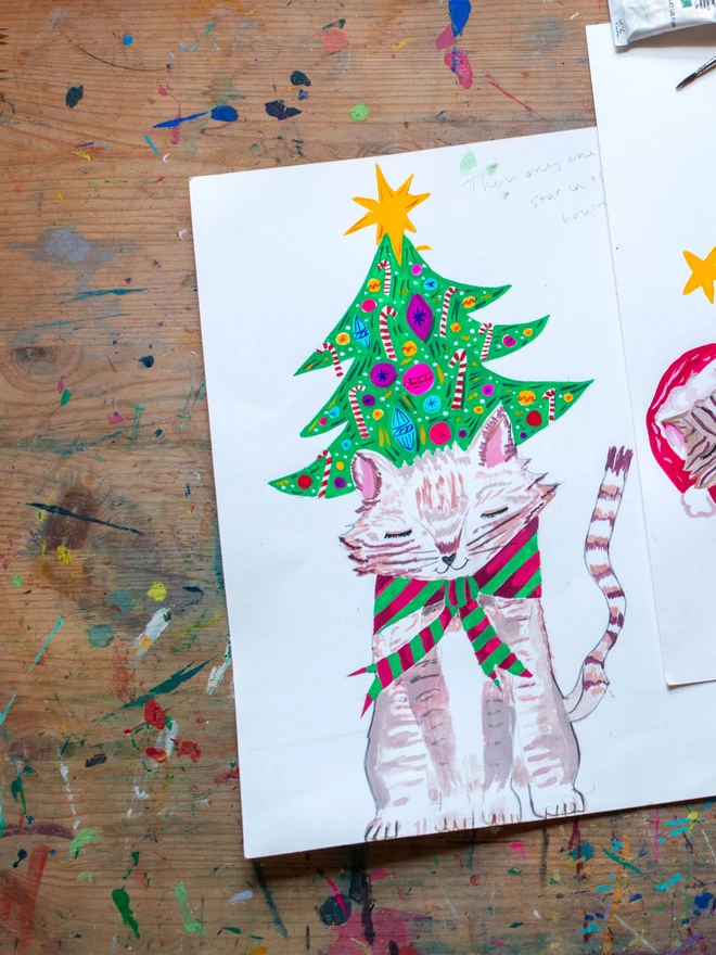 cat christmas