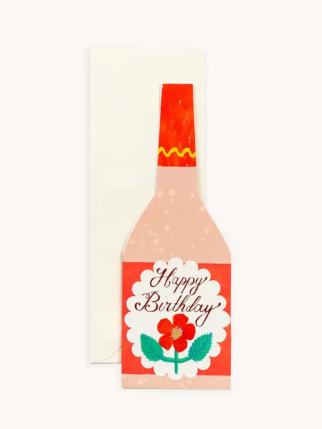 rose bottle card