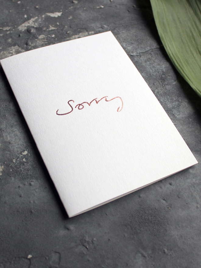 'Sorry' Hand Foiled Card