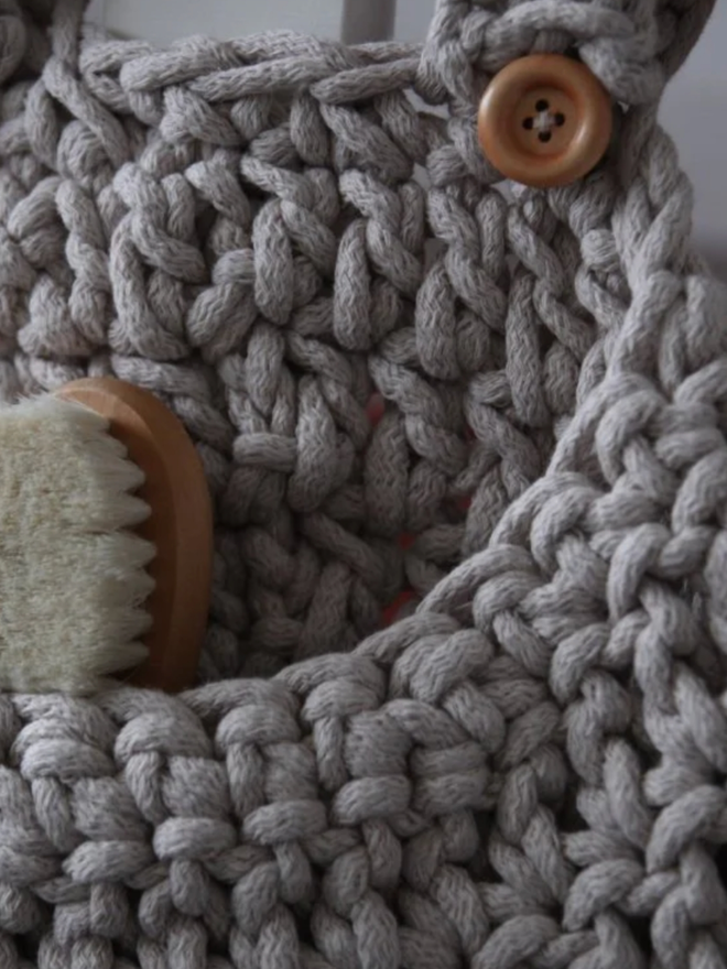 Zuri House. Small oatmeal nursery organiser.