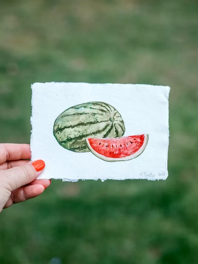 Katie Tinkler illustration of a watermelon.