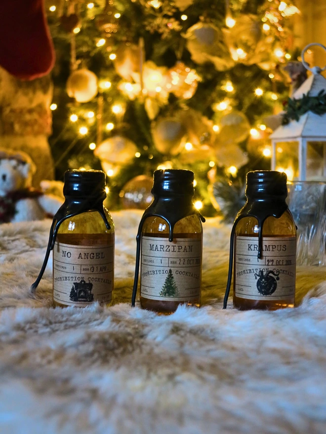 Old Fashioned Inspired Christmas Bottled Cocktails