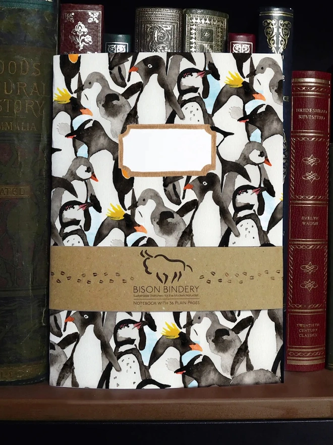 Waddle of Penguins Print Notebook