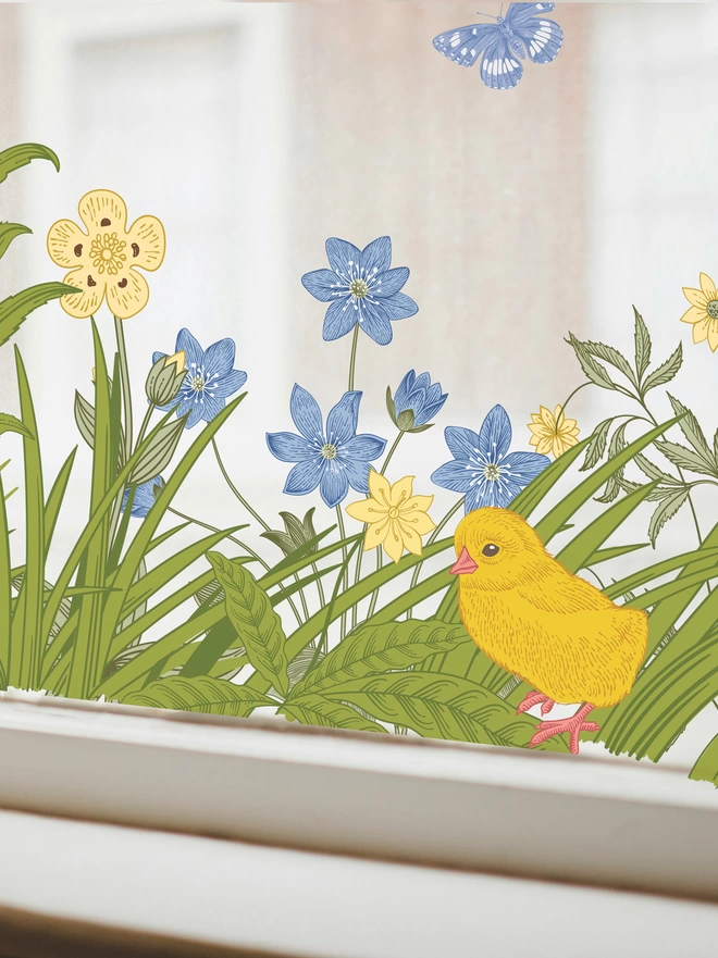close of easter window cling