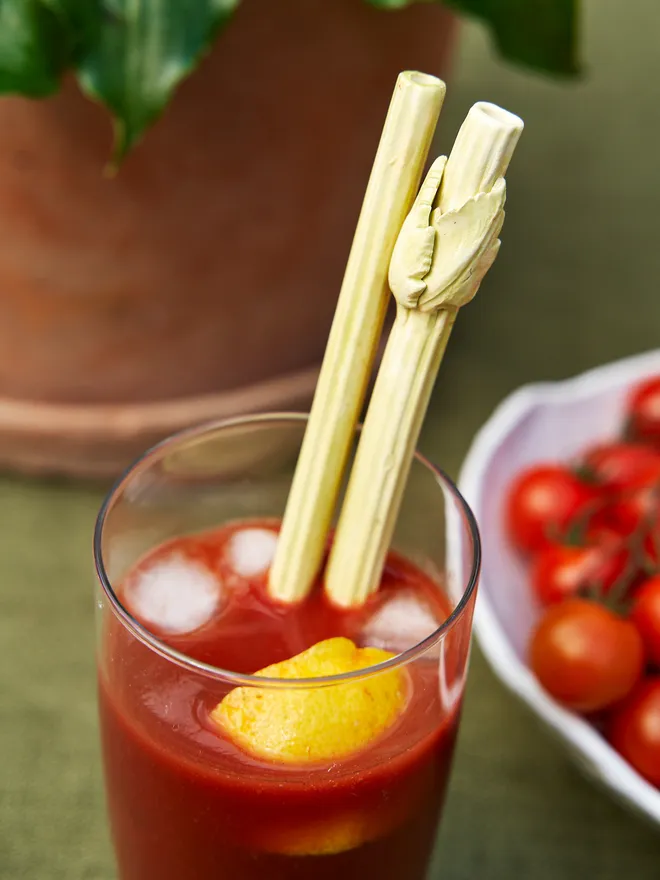 Bloody Mary Ceramic Straw