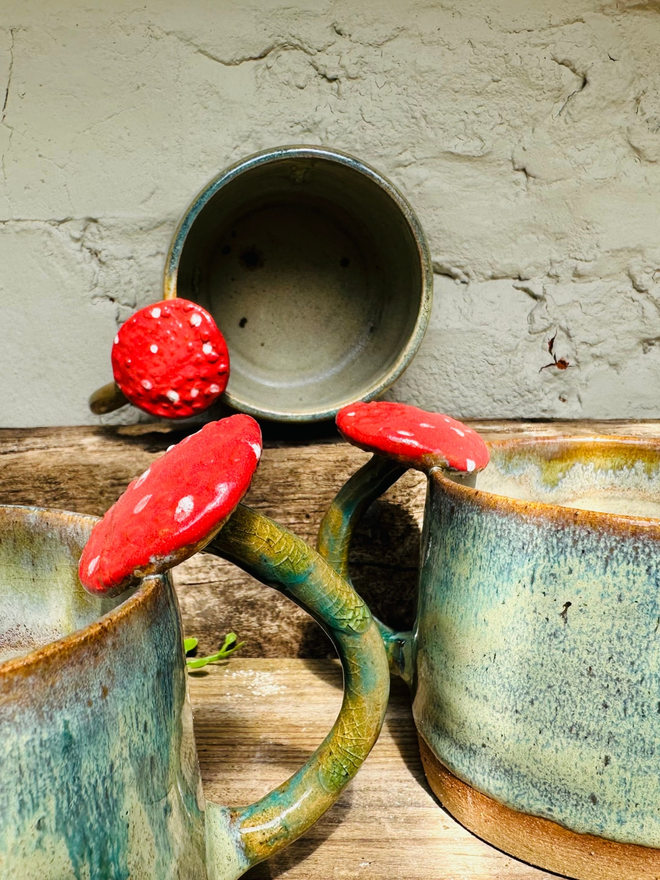 Ceramic Toadstool Mushroom Mug