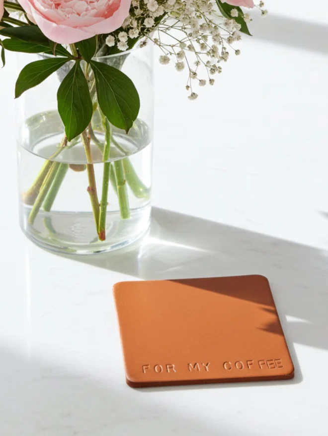 sunshine yellow coffee coaster