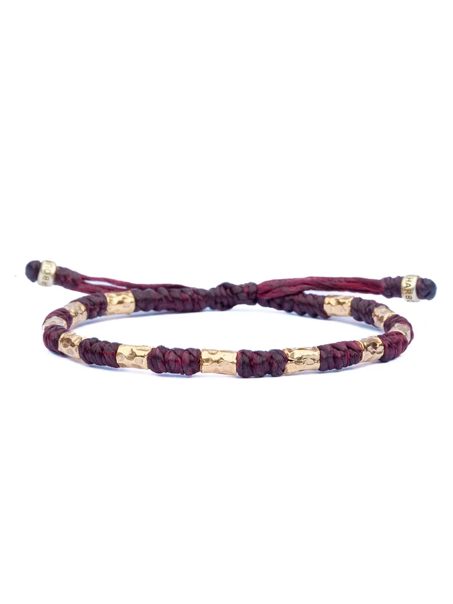 red cord gold bracelet for men