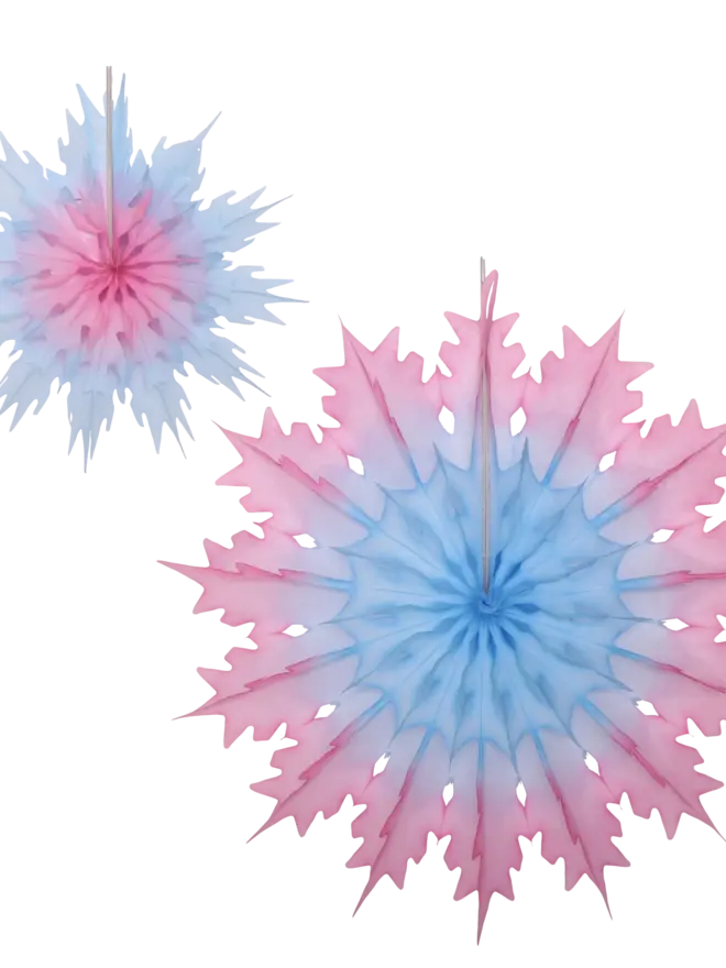 Classic Snowflake Cornflower & Rose Bunting Duo