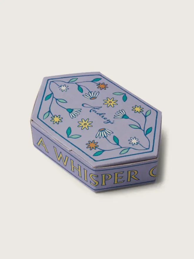 Whisper of Wildflowers gift box of chocolates - a lilac box with detail