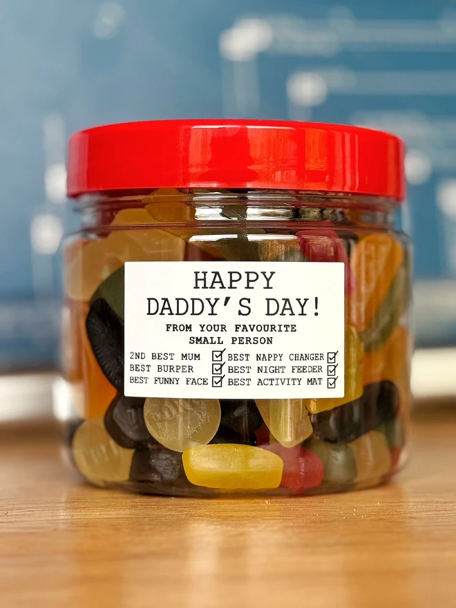 Fathers day, new dad, new daddy, wine gums, candyhouse