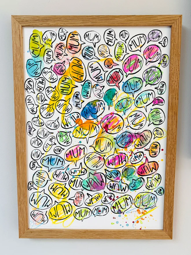 "Mum Mum Mum'' Handwritten Original Artwork