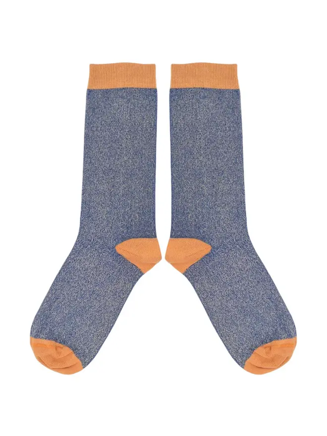 Women's Glitter Organic Cotten Ankle Socks, a pair of colourful patterned socks sitting on a plain white surface. 