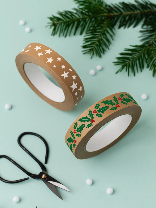 Star Paper Tape and Holly Paper Tape