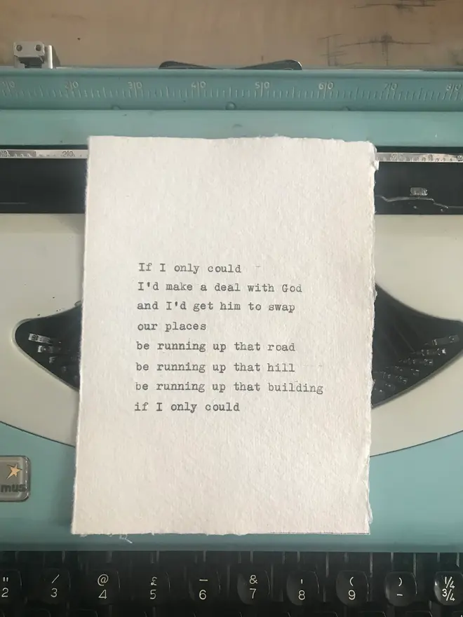 Custom Typewriter Greetings Card