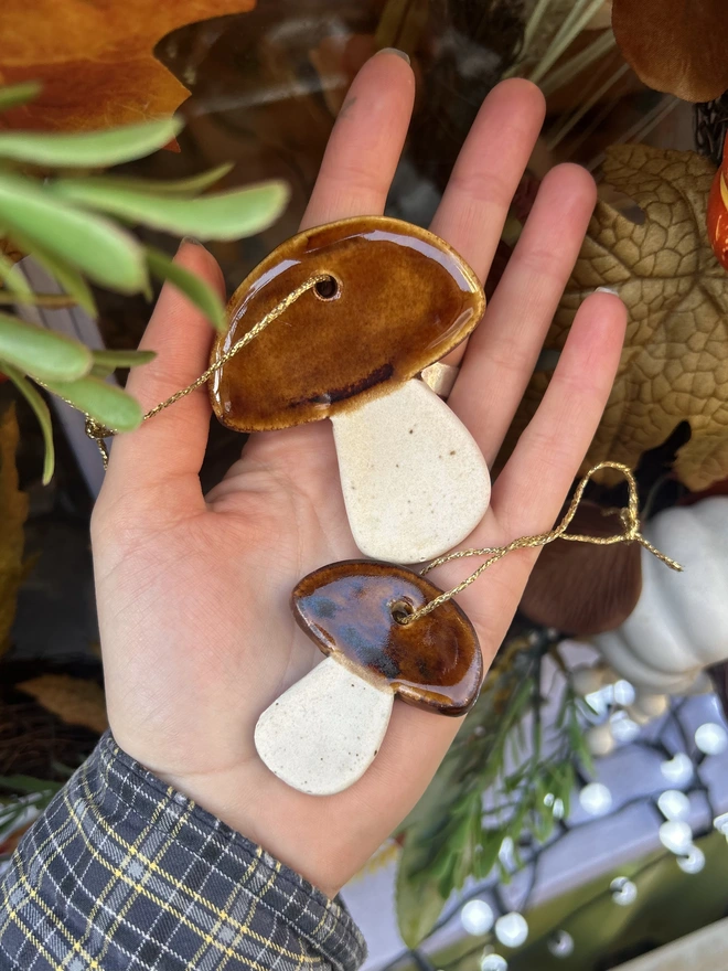 Brown Mushroom Decoration