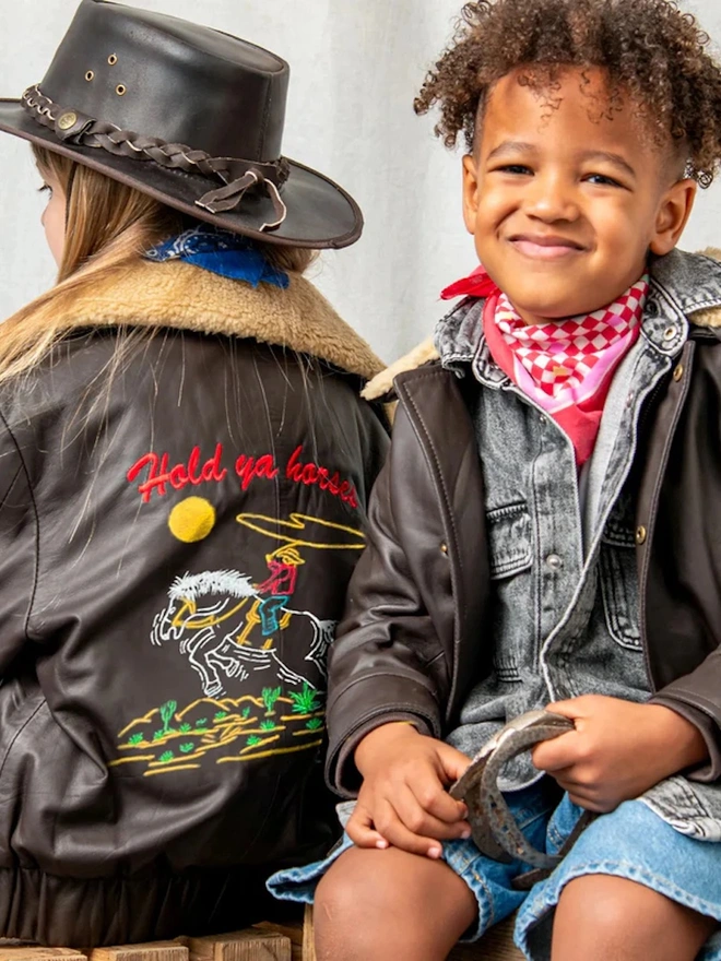 'Hold Ya Horses' Leather Jacket