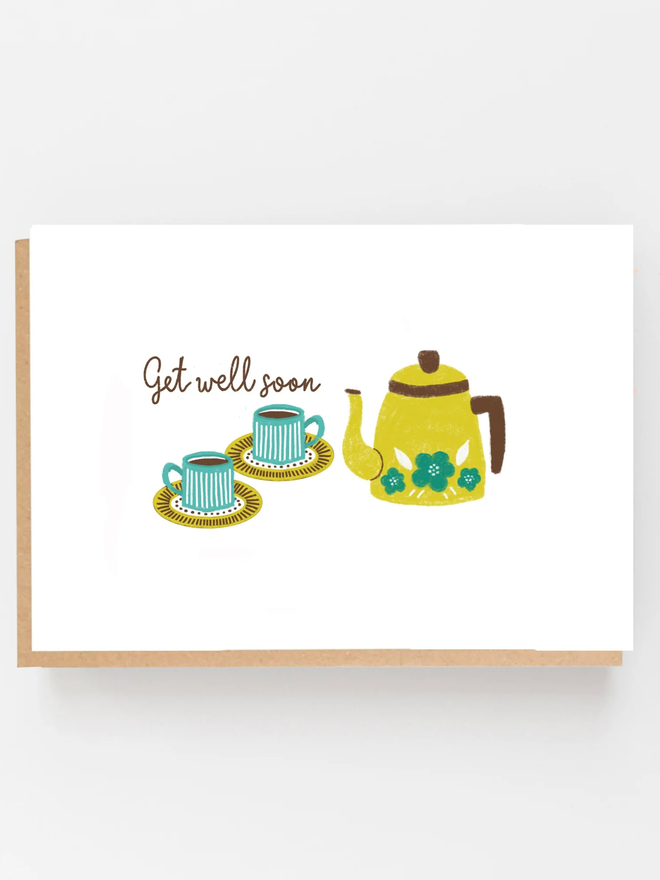 get well soon teapot card