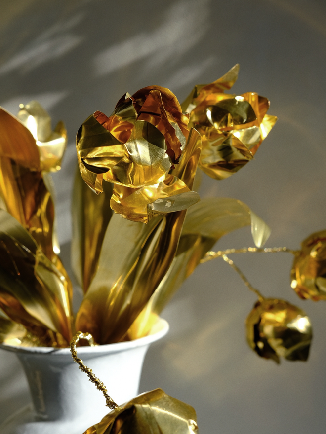 Brass Tulip Bouquet by artist Debbie Fairbrass