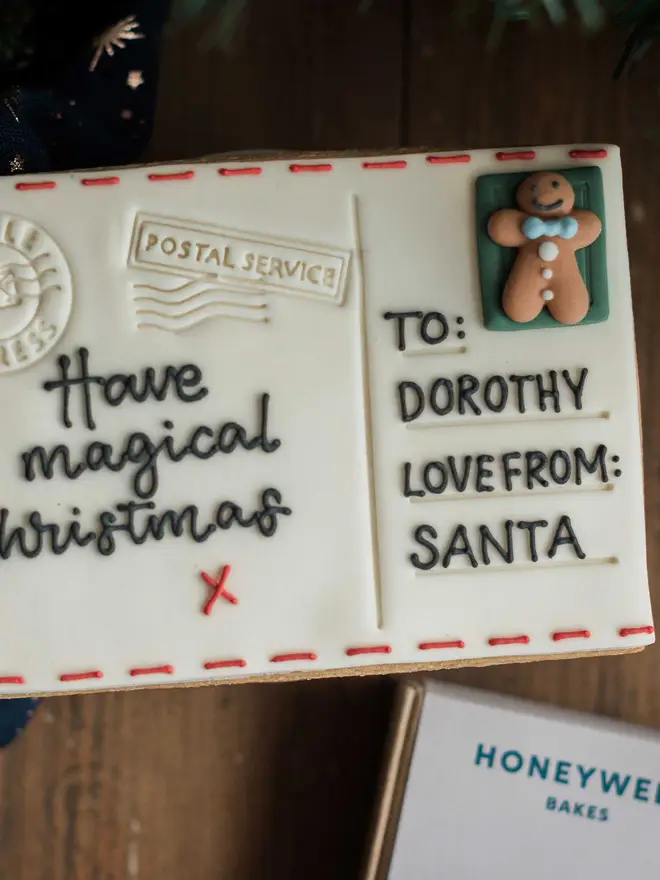 Christmas Postcard Biscuit 