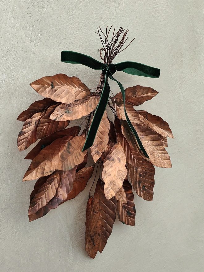 Close up Copper Laurel Autumn Bough