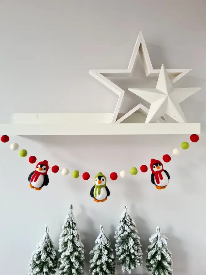 Felt Penguin Garland