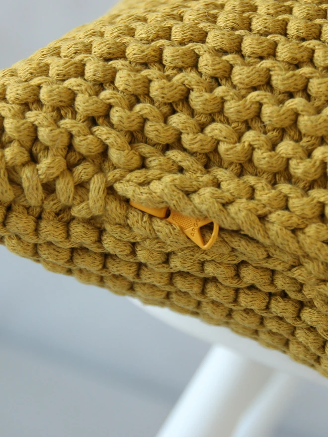 golden kiwi square cushion cover