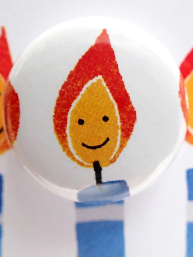 Pin Badge with happy face