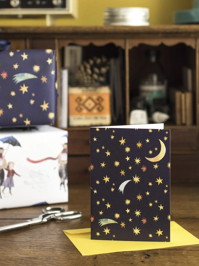 Personalised Starry Night Greetings Card