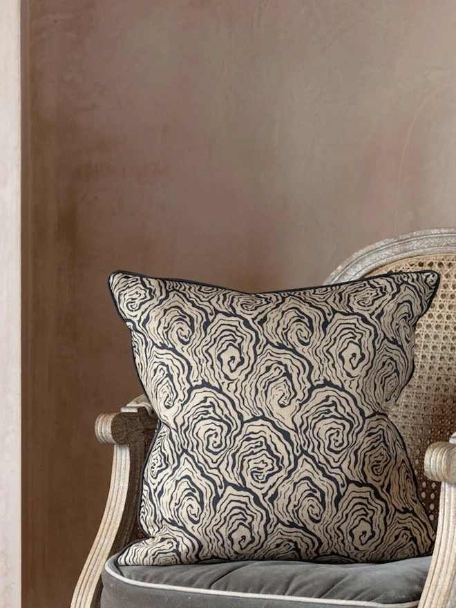 Oysters Monochrome Cushion