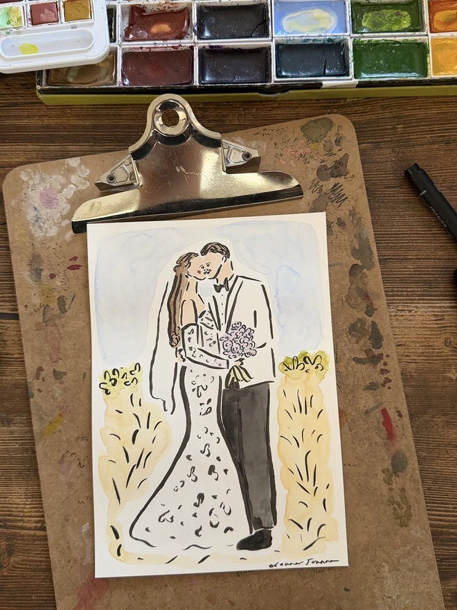 portrait young family at a wedding floral dress fashion portrait A5