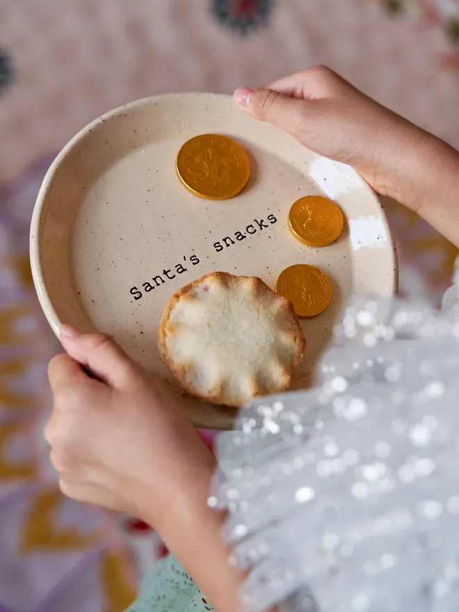 Personalised santa's snakcs plate