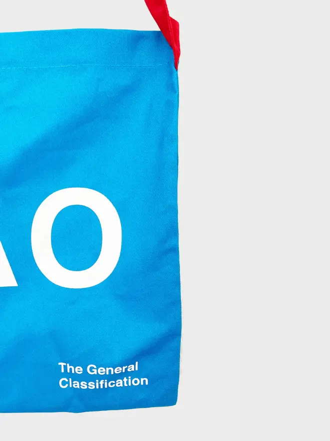 'Ciao' Canvas Musette, against a grey background. 