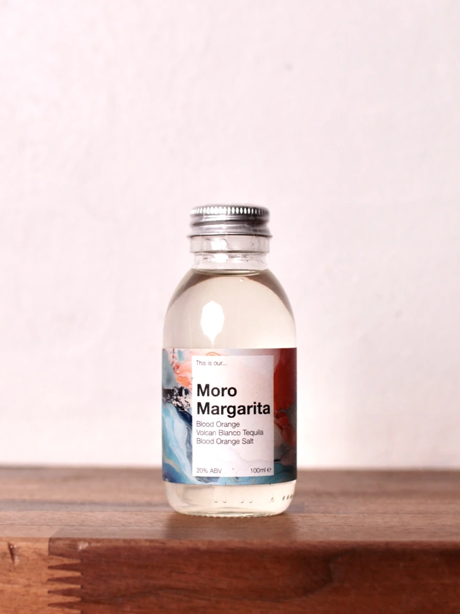 Mini Moro Margarita on a wooden shelf