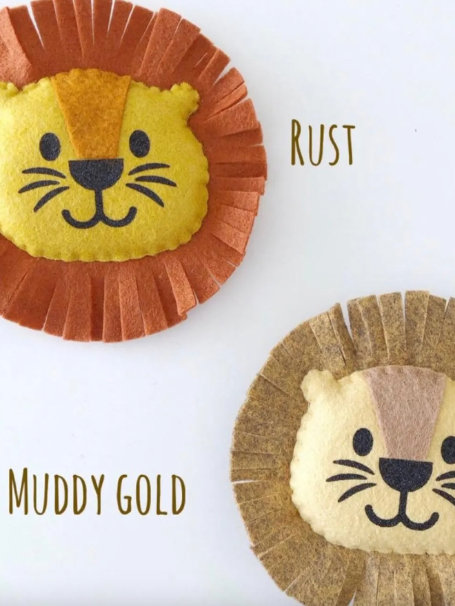 Lion Garland. A selection of the colours available.
