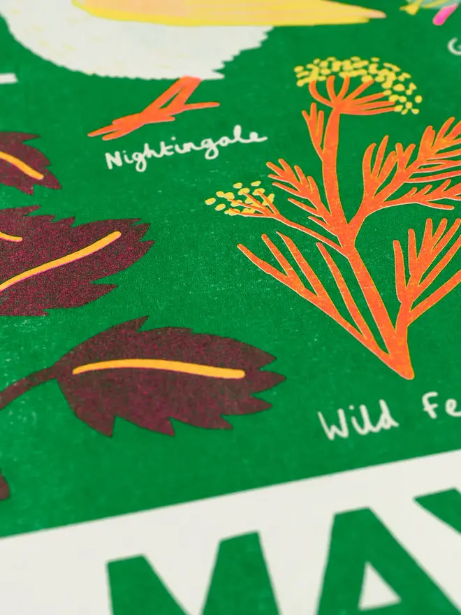 'May' Month Forage Print