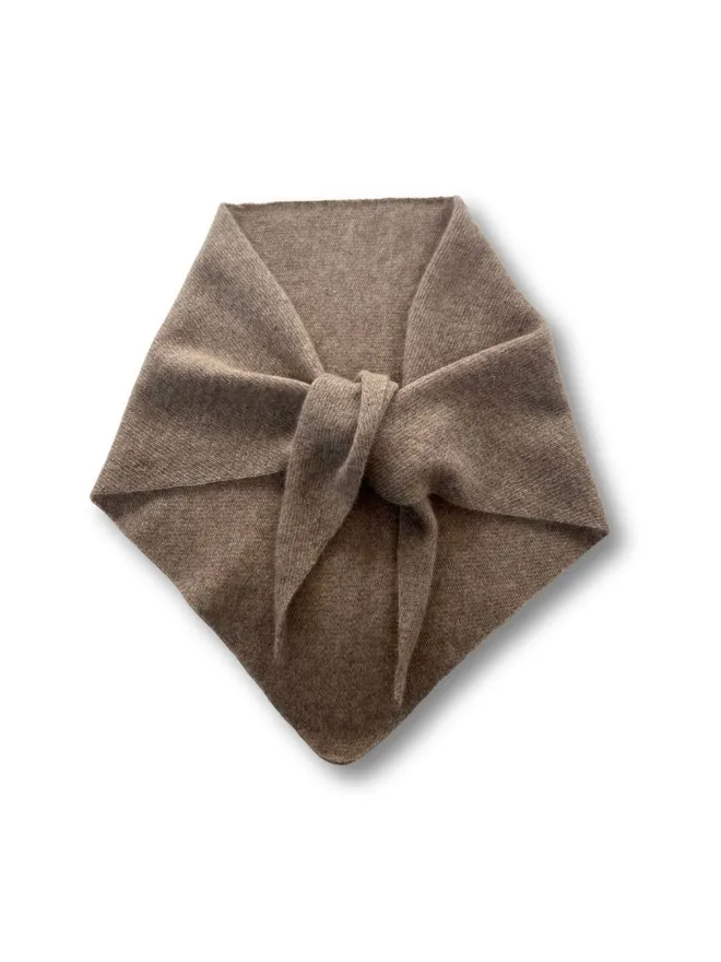 Merino Triangle Scarf Mushroom