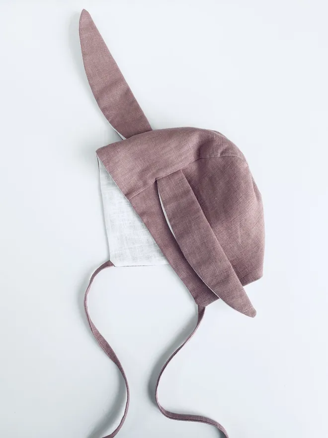 Bunny bonnet Easter bonnet bunny ear bonnet linen bonnet baby bonnet 